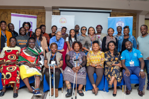 Members of the AWESOME consortium are gathered together at the learning event. Credit: Miriam Watsemba / Womankind
