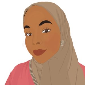 Illustration of Rayana Mohammed.
