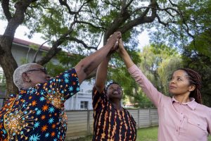 Edinah, Wadzanayi & Fiona from Women’s Action Group Zimbabwe